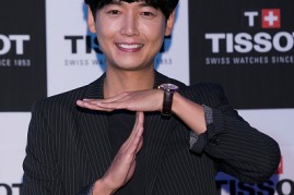 Jung Kyung Ho during the photocall for the 'TISSOT' Tradition Open Heart launch.