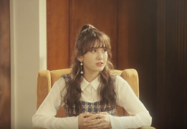 Jeon Somi in the music video of her collaboration song with Eric Nam titled 'You, Who?'.