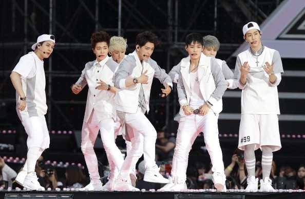 GOT7 performs at the 20th Dream Concert in Seoul.