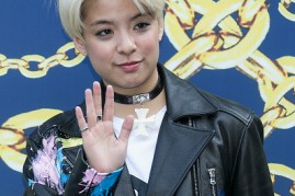 f(x) member Amber during the photocall for Lucky Chouette 2015 F/W Collection.