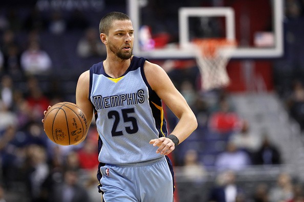 Chandler Parsons of the Memphis Grizzlies dribbles the ball against the Washington Wizards at Verizon Center on Jan. 18, 2017 in Washington, DC. 