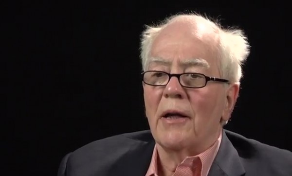 Jimmy Breslin talks with New York Times columnist Jim Dwyer in 2007, three years after his retirement.
