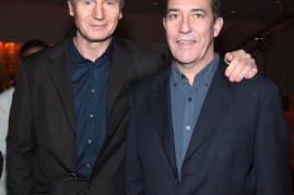 Liam Neeson and Ciaran Hinds attend the reception for the premiere of 'There Will Be Blood' presented by Paramount Vantage on Dec. 10, 2007 in New York City. 