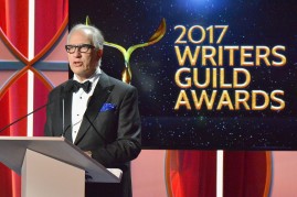 President of the Writers Guild of America, West, Howard Rodman speaks onstage during the 2017 Writers Guild Awards L.A. Ceremony at The Beverly Hilton Hotel on Feb. 19, 2017 in Beverly Hills, California