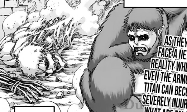 Armored Titan lies severely injured in 'Attack on Titan' chapter 92