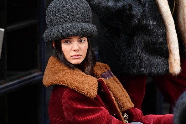Kendall Jenner sits at the runway for the Marc Jacobs Fall 2017 Show at Park Avenue Armory on Feb. 16, 2017 in New York City. 
