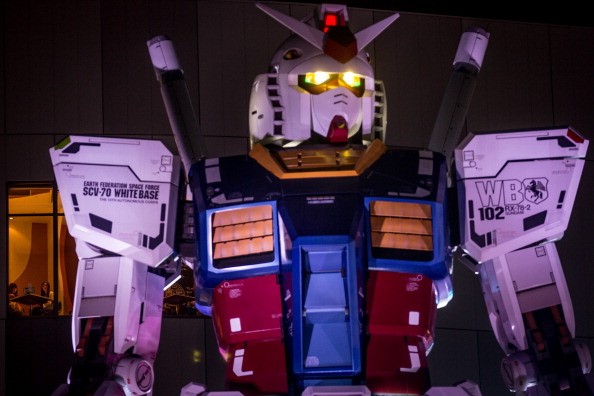An 18 meter tall Gundam is on permanent display at Odaiba on May 31, 2014 in Tokyo, Japan. 