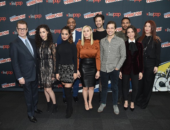 "The Magicians" cast and crews attend Syfy the Magicians panel during the 2016 New York Comic Con on Oct. 8, 2016 in New York City. 