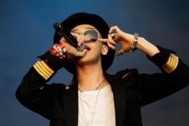BIGBANG's G-Dragon performs during the 2011 Pentaport Rock Festival.