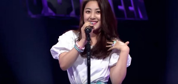 TWICE member Jihyo during her performance in 'Star Zoom In'.