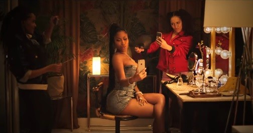Nicki Minaj in Major Lazer 'Run Up' music video
