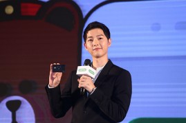 Halyu star Song Joong Ki during the LINE Pay activity in Taiwan.