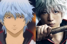 Anime vs. Real Live Action comparison of Gintoki