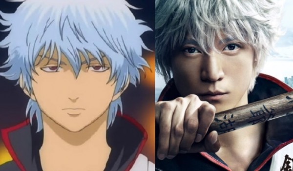 Anime vs. Real Live Action comparison of Gintoki