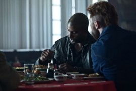 The Leprechaun confronts Shadow about his lost coin in 'American Gods'