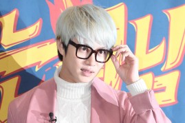Super Junior's Heechul during the press conference for JTBC's 'Bros'.