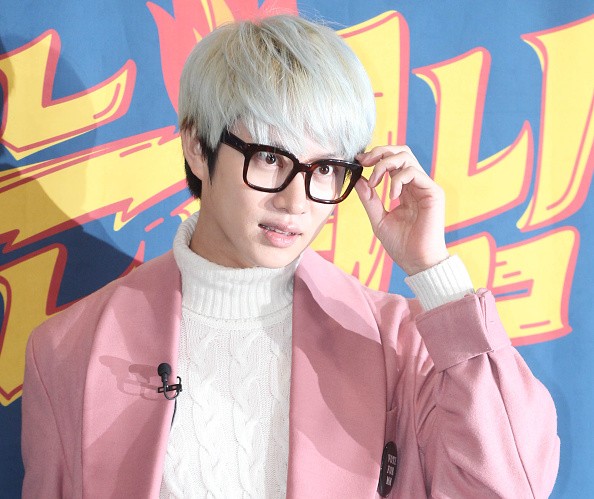 Super Junior's Heechul during the press conference for JTBC's 'Bros'.