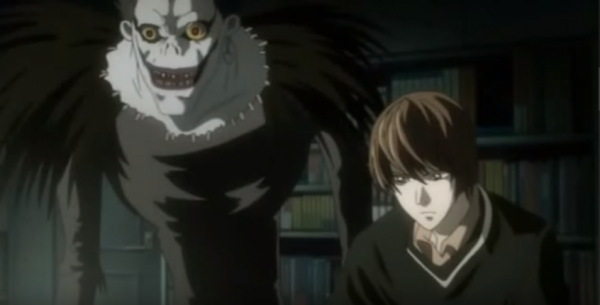 Light Yagami finds a mysterious notebook guarded by a supernatural entity called a "Shinigami".