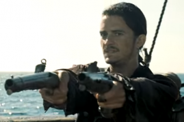 Orlando Bloom as Will Turner in a scene from 'Pirates of the Caribbean: At World's End'.