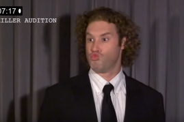 TJ MIller enacts different emoji's during his audition for 