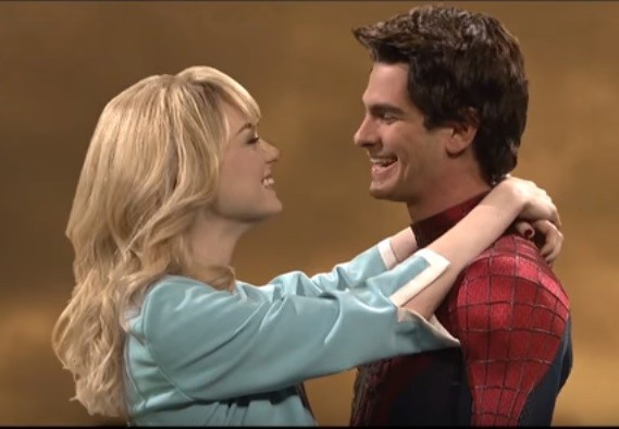 Emma Stone and Andrew Garfield on their guesting at the Saturday Night Live.