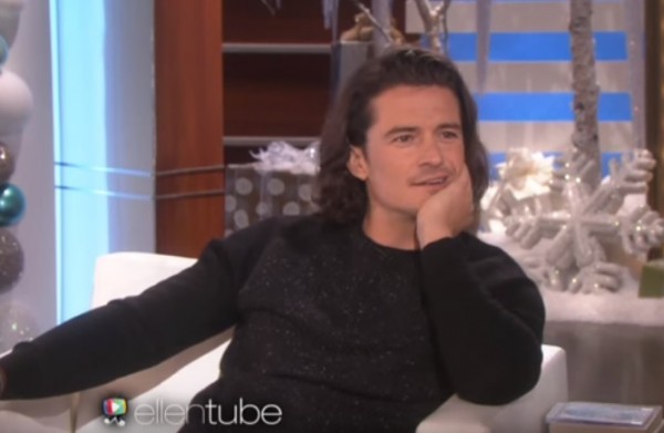 Orlando Bloom during his guesting on The Ellen Show.