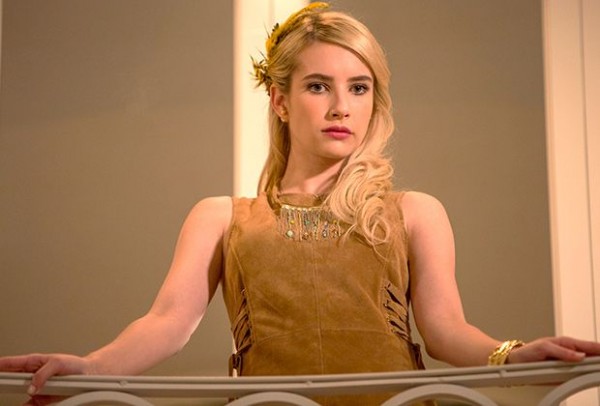A photo of Emma Roberts in an episode of Scream Queens. 