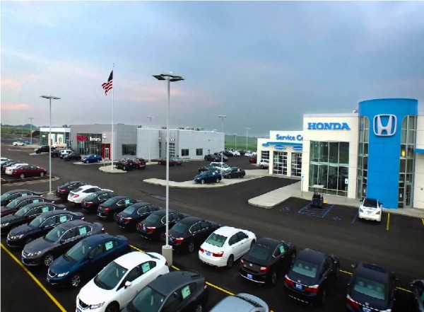 A newly opened Honda show room and service center.