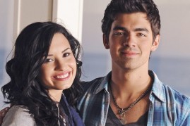 Demi Lovato and Joe Jonas during their Disney Channel 