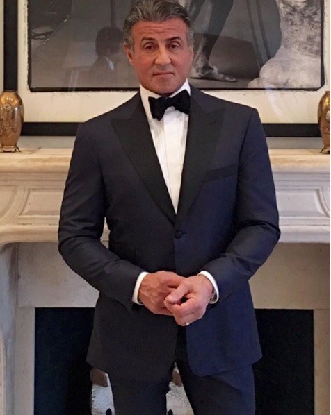 Actor Sylvester Stallone during the pre-Grammy awards party.