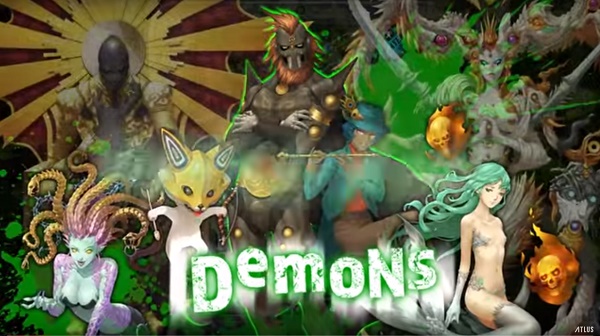 Screenshot of the demons in "Shin Megami Tensei IV: Apocalypse"