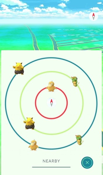 The Pokemon Go tracker could be a compass showing the direction/distance of Pokémon.