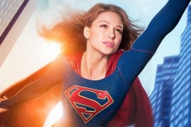 Melissa Benoist poses as “Supergirl” or Kara Danvers for the “Supergirl” TV series.