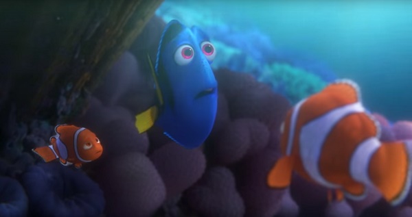 Nemo, Dory, and Marlin in "Finding Dory"
