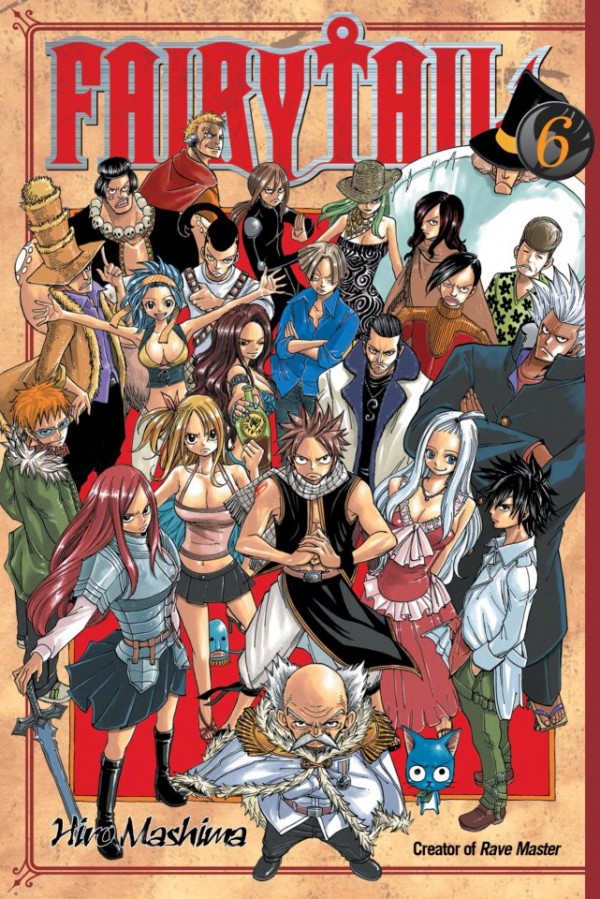 The Fairy Tail mages in "Fairy Tail 6" by Hiro Mashima