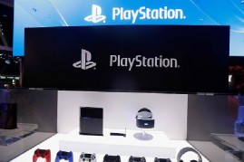 Detail of the Sony PlayStation 4 and peripherals, including the virtual reality 'Project Morpheus', during the Annual Gaming Industry Conference E3 at the Los Angeles Convention Center.