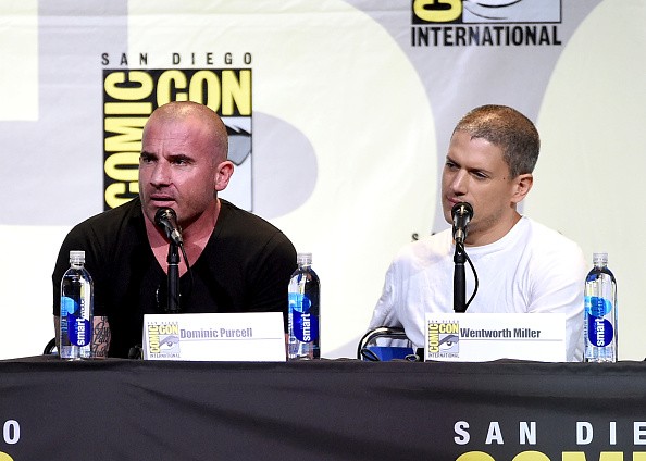 Actors Dominic Purcell (L) and Wentworth Miller attend the Fox Action Showcase: 'Prison Break' And '24: Legacy' during Comic-Con International 2016 at San Diego Convention Center on July 24, 2016 in San Diego, California. 