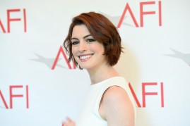 Actress Anne Hathaway attends the 15th Annual AFI Awards at Four Seasons Hotel Los Angeles at Beverly Hills on January 9, 2015 in Beverly Hills, California.