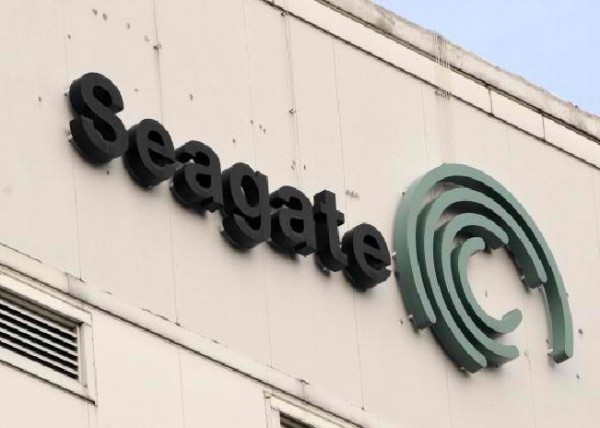The logo of a US-based Seagate Technology plant is seen in Singapore on August 4, 2009.