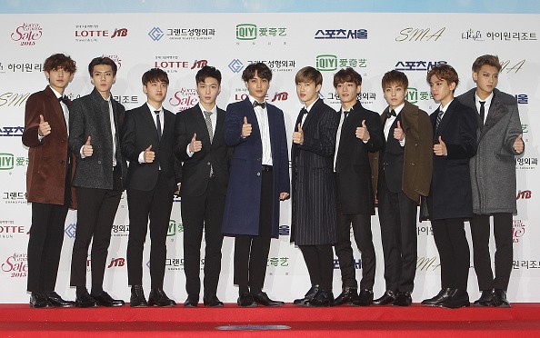 EXO in attendance for the 24th Seoul Music Awards at the Olympic Park last January 2015.
