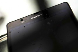 The Sony Corp. Xperia Z smartphone is displayed for a photograph in San Francisco, California.