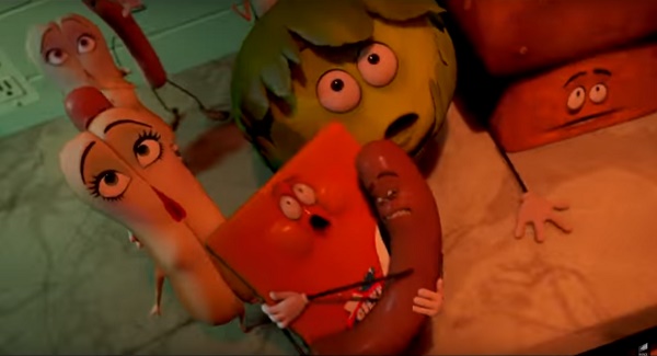 Some of the characters in 'Sausage Party' as featured in 'SAUSAGE PARTY - Official Restricted Trailer #2'