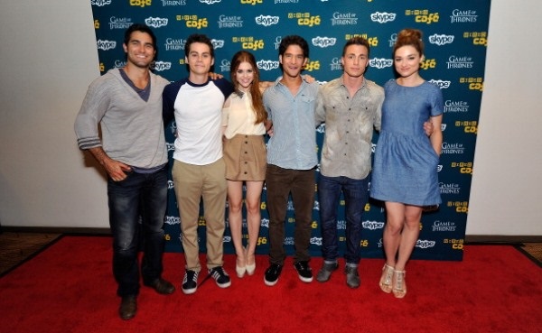 Colton Haynes together with actors Tyler Hoechlin, Dylan O'Brien, Holland Roden, Tyler Posey, and Crystal Reed of "Teen Wolf" attended WIRED Cafe at Comic-Con held at Palm Terrace at the Omni Hotel on July 12 in San Diego, California.