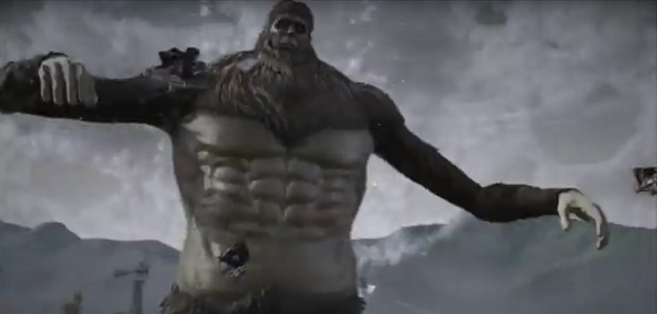 Beast Titan as shown in the "Attack on Titan" video game launch trailer.