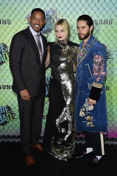 Jared Leto (The Joker) alongside Margot Robbie (Harley Quinn) and Will Smith (Deadshot) attended the "Suicide Squad" premiere sponsored by Carrera at Beacon Theatre on August 1 in New York City.