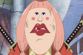 Screen capture of Lola at 'One Piece' episode 380