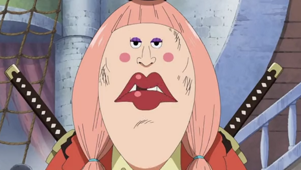 Screen capture of Lola at 'One Piece' episode 380