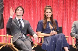 Ian Somerhalder and Nina Dobrev at The Paley Center for Media's PaleyFest 2014 speaks for 'The Vampire Diaries' and 'The Originals' on March 22, 2014.