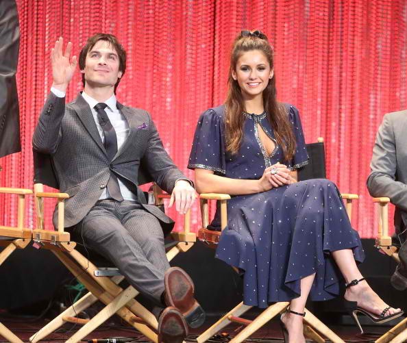 Ian Somerhalder and Nina Dobrev at The Paley Center for Media's PaleyFest 2014 speaks for 'The Vampire Diaries' and 'The Originals' on March 22, 2014.