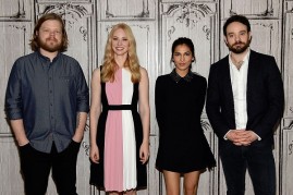 Elden Henson, Deborah Ann Wool, Elodie Yung and Charlie Cox of Netflix Original Series 'Marvel's Daredevil' attend the AOL Build Speakers Series at AOL Studios In New York on March 11, 2016 in New York City. 